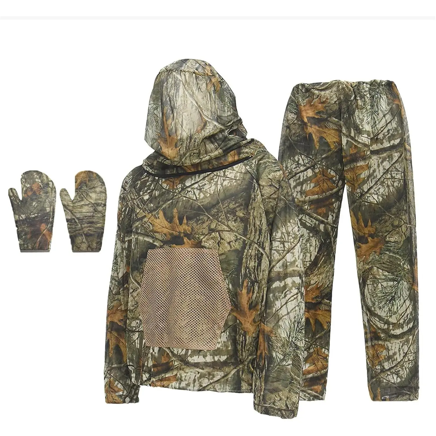 Full Length Bug Suit for Unisex Adult, Ultra-Fine Bug Netting Jacket and Pants with Hood for Camping, Hiking & Outdoor Sports
