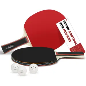 Ping Pong Paddles with Balls -  Control & Sticky Inverted Rubber - Table Tennis Paddles Set for Indoor & Outdoor
