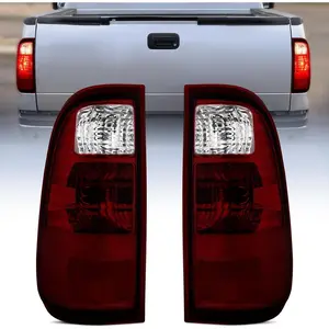 Nilight 1 Pair LED Taillight Assembly, Compatible with 2008-2016 Ford F250-F450 Super Duty, OE-Style Dark Red Rear Tail Lamp Replacement, DOT & SAE Compliant, Easy Install, Better Bad Weather Visibility (Driver & Passenger Side)