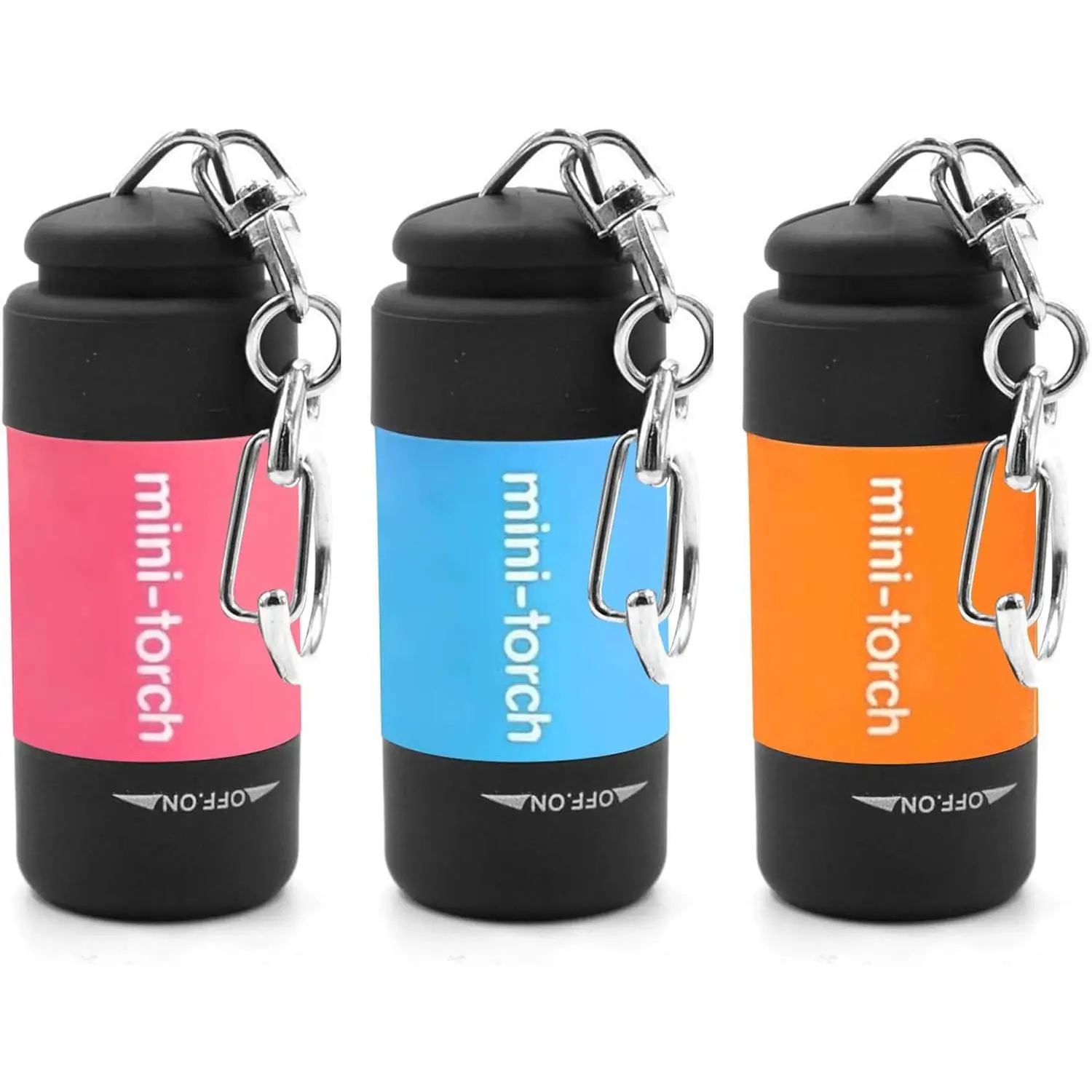 Flashlight, Travel Flashlight USB  Rechargeable Colorful LED Flashlight High- Pocket  Flashlights, 3 Pack