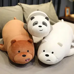 Very Soft We Bare Bears Plushes Stuffed Animal Panda Ice Bear Brown Bear Plush Toy Comfortable Sofa Bed Pillow Gifts Kids Girl