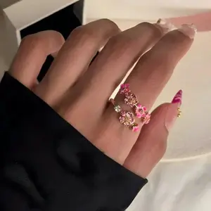 Rose Gold Classic Rose Gold Peach Blossom Ring for Women