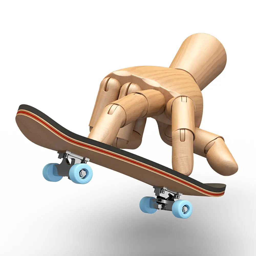Mini Fingerboard Skateboard, Light Wooden Fingerboard with Ball Bearings, Ultimate Sports Training Prop, Perfect for Fingertip Tricks