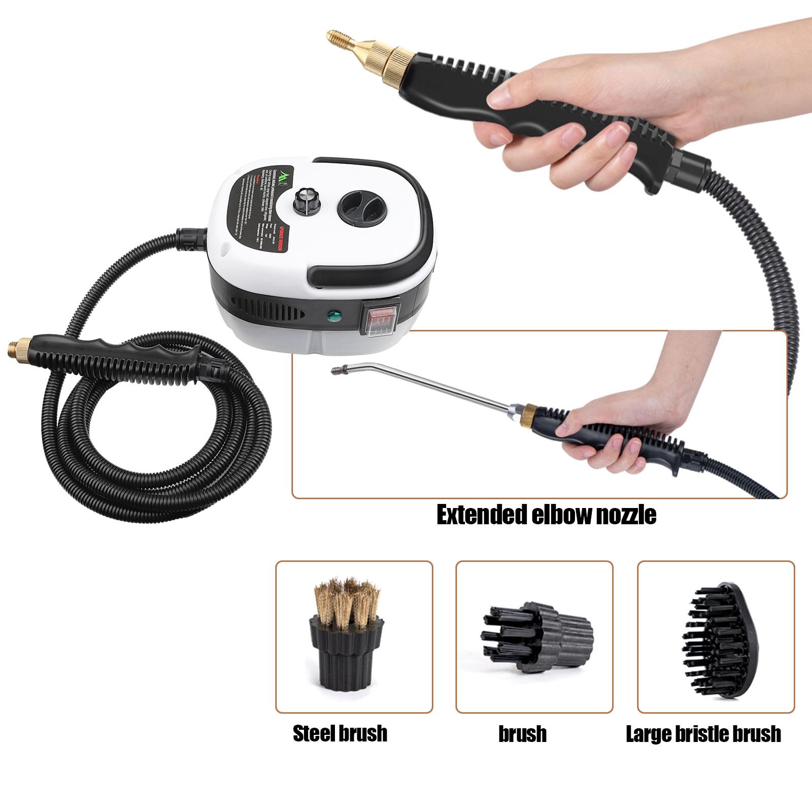 2500W Handheld High Temp Steam Cleaner | Heavy Duty Steam Machine for Car Detailing, Auto Interior, Engine & Home Cleaning | Multi-Surface Deep Cleaner with 105°C High Pressure Steam & 4 Accessories | Chemical-Free