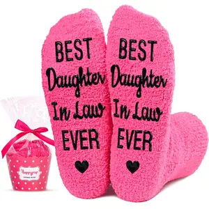 HAPPYPOP Best Gifts for Daughter In Law, Daughter In Law Gifts from Mother In Law, Unique Daughter In-Law Gifts, Fuzzy Socks for Women, Mothers Day Gift DealsForYouDays