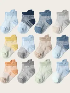 Mom's Must-Have! 12 Pairs Non-Slip Mesh Socks, Durable and Long-Lasting, Perfect for Everyday Use, Save Time and Effort