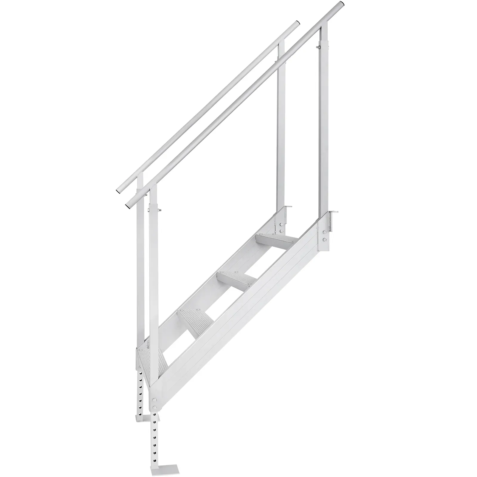 Dock Ladder 4 Step, 500 lbs Maximum Load Capacity of Steps, Aluminum Alloy Construction, Dock Stairs 30''-38-inch Adjustable Height, Nonslip Pedals