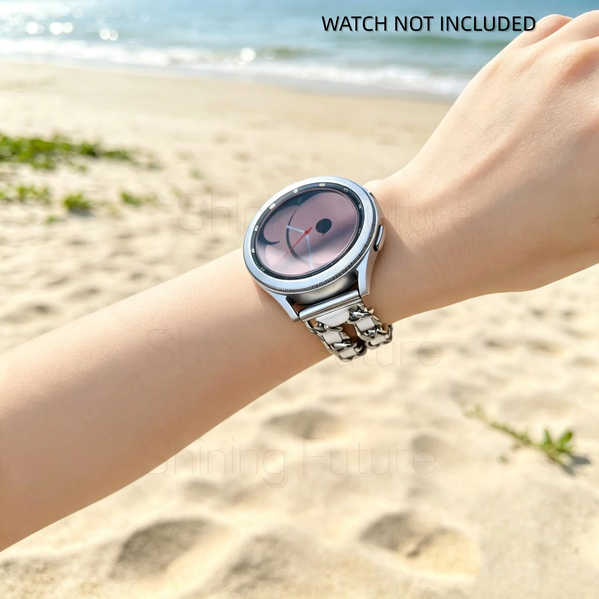 20mm 22mm metal strap suitable for Samsung watches 7 6 5 4 40mm 44mm stainless steel strap suitable for Huawei watches 5 GT6-5 Pro GT6-5-4 46mm tool free adjustable women's strap