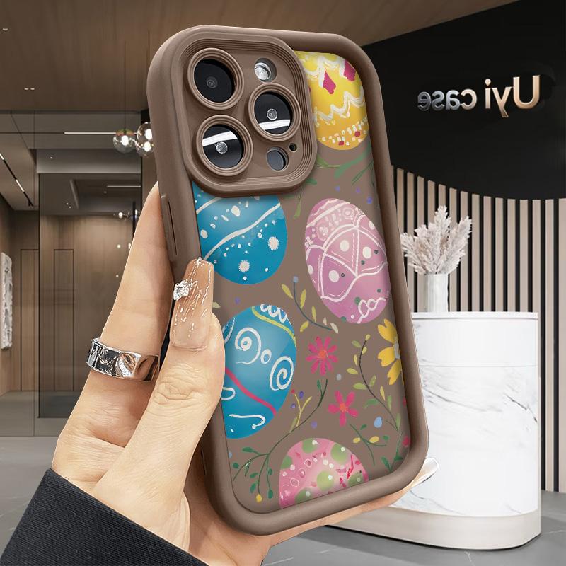 Easter Egg Case for iPhone 17 Air 16 15 14 Pro Max 13 12 11 X XS Plus Rugged Durable Shockproof Anti-Scratch Soft Silicone Case with Full Body Protection