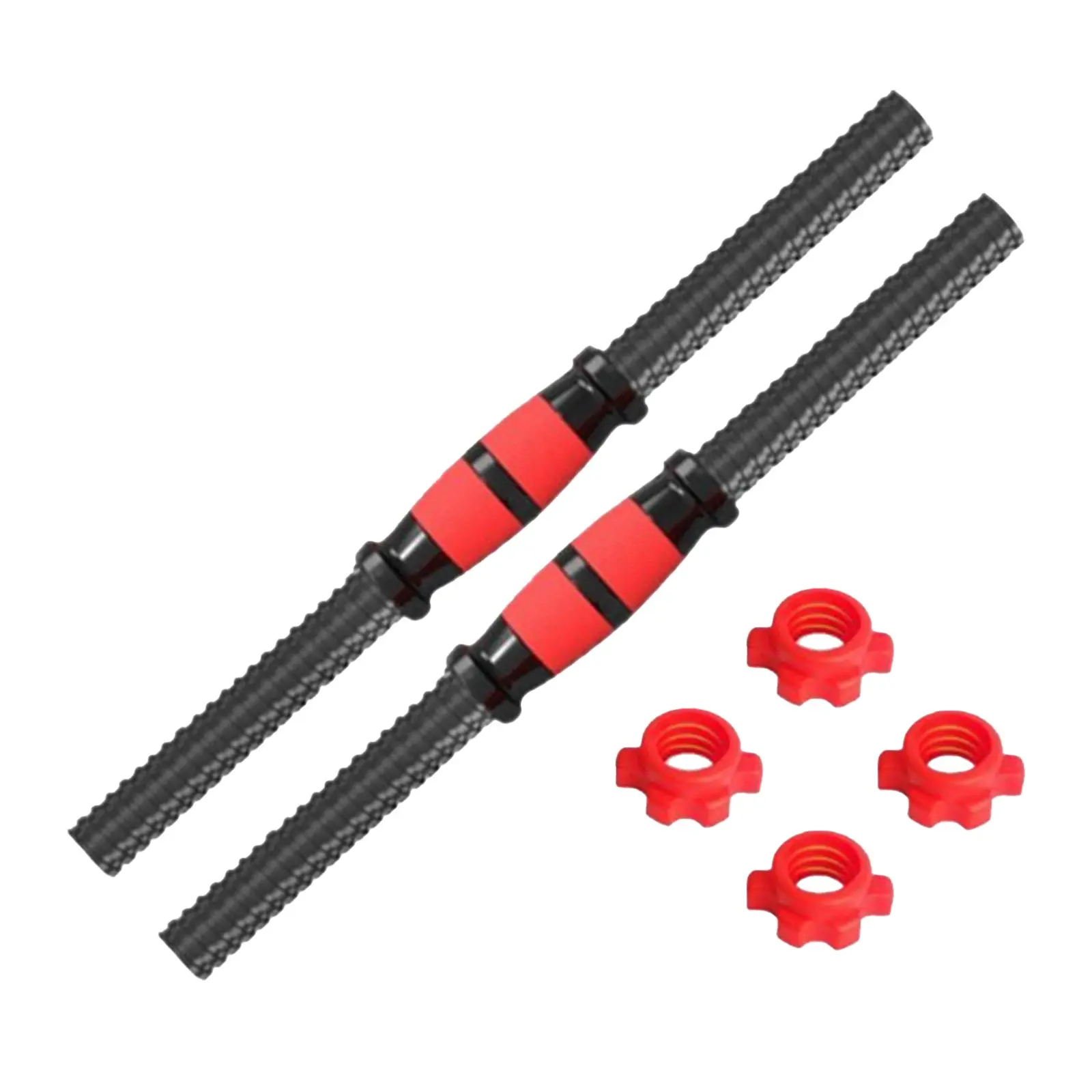 2 Piece Dumbbell Bar and Barbell Handle Set, Ideal for Strength Training, Gym Weightlifting, Essential Fitness Equipment