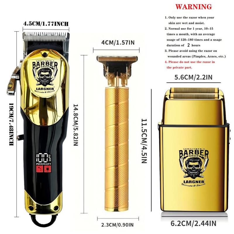 Professional Cordless Electric Hair Clipper Set, 1 Set LCD Display Electric Hair Trimmer and Accessories, Hair Trimmer for Barbershop and Home Use Professional Cordless Electric Hair Clipper Set, 1 Set LCD Display Electric Hair Trimmer and Accessories, Hair Trimmer for Barbershop and Home Use