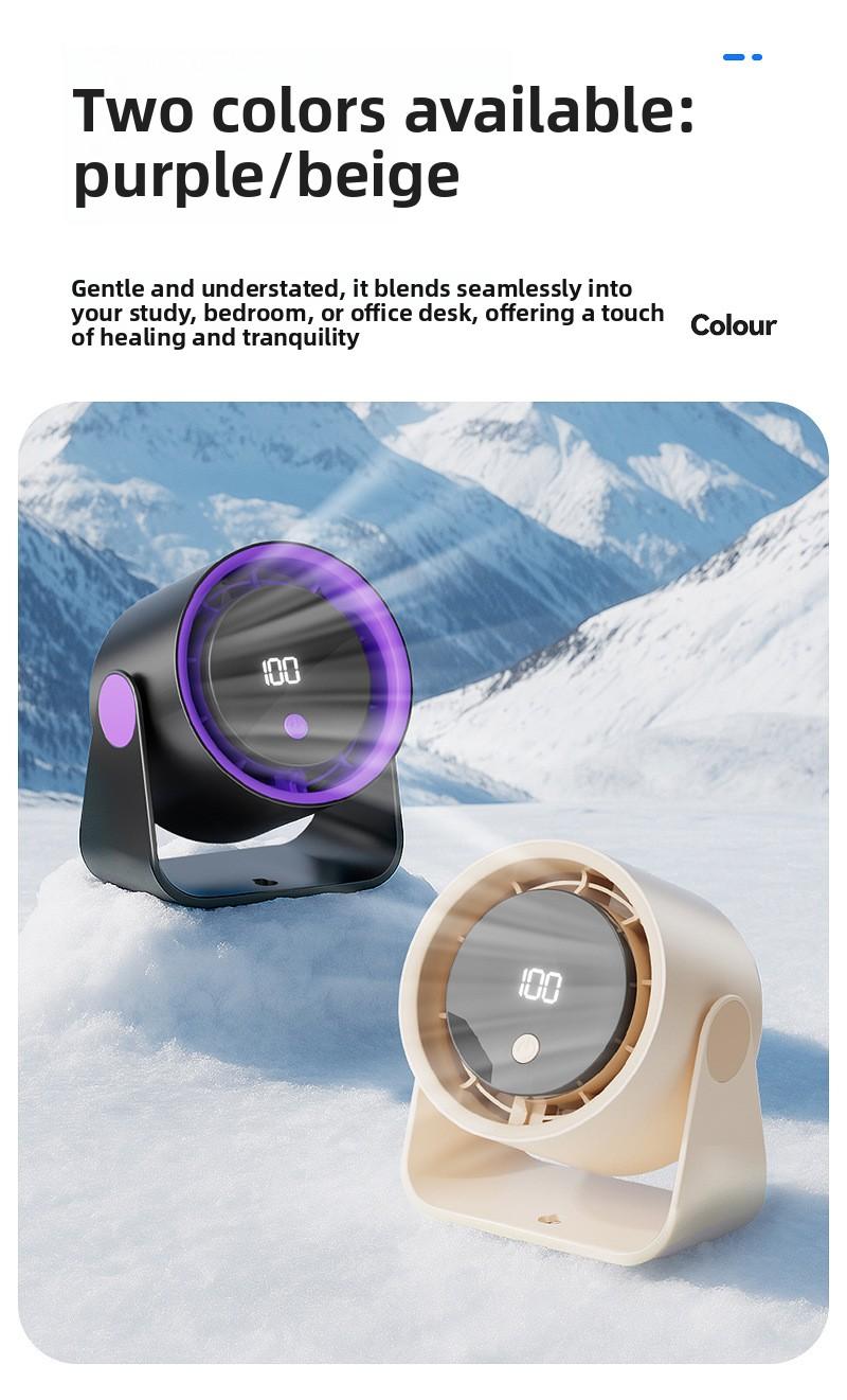 Popular desktop fan, household high-speed fan, office small electric fan, USB rechargeable circulation fan