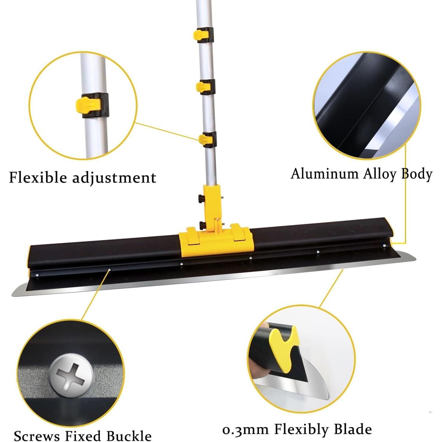 Drywall Skimming  with Extension Handle Set,   made of  Alloy, 10"+24"+32" Skimming  + Adjustable Length Extension Rod + Adjustable Angle Holder