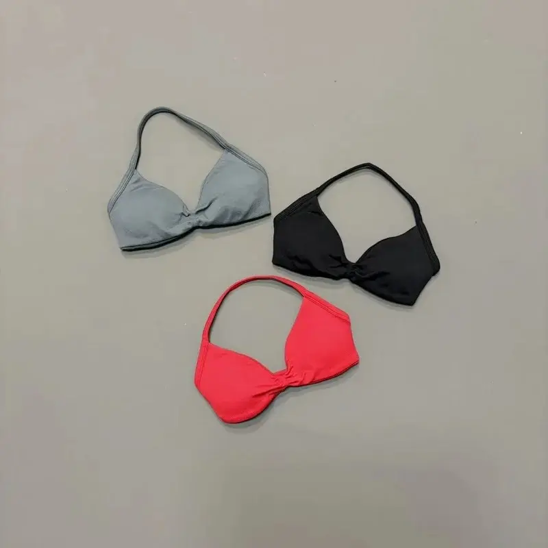 Strappy Bra Women Solid Color Seamless Halter Top Padded Shockproof Breathable Fitness Gym Running Yoga Bras,push,workout,sets,Soft,Backless,Sports