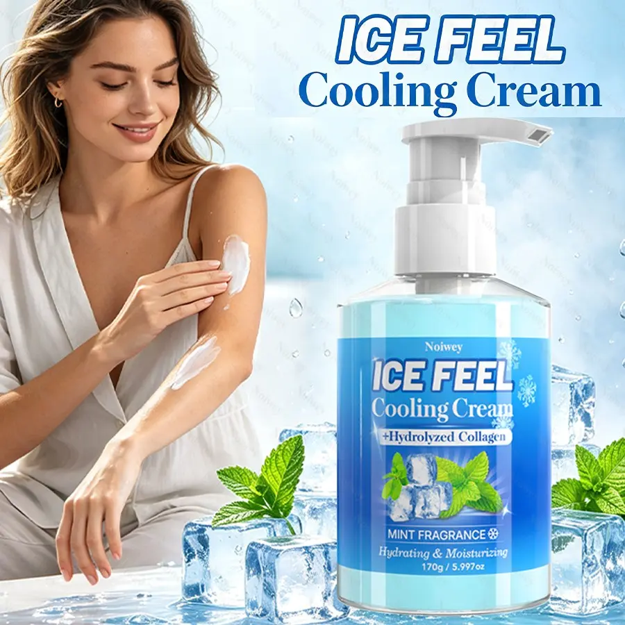 170g Cooling Cream,Ice Feel Cool Enjoy Summer Body Cream,Mint Extract,Cool Feeling with Niacinamide,Hyaluronic Acid, Aloe Vera, Moisturize the All Skin Care, moisturizing Refreshing and non-greasy,SkinSuitable for both men and women,Summer Essentials