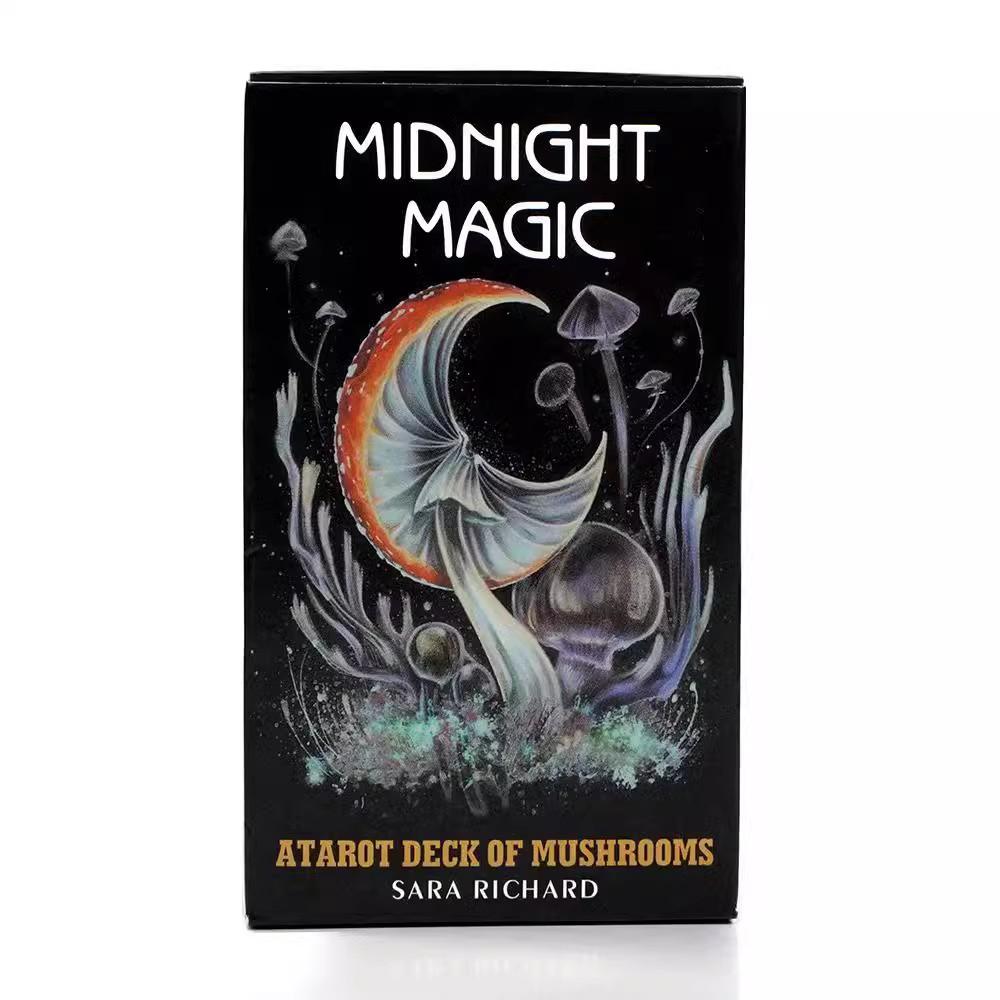 Midnight Magic Mushroom Tarot Cards, Perfect Halloween Christmas Thanksgiving Gift, 78-Card Deck for Divination & Fortune-Telling Games
