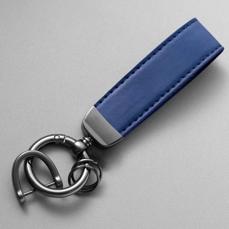 1pc Simple PU Leather Keychain, Women Men Car Key Ring, Chain Holder, Key Strap, Waist Wallet Keyring, Business Gifts