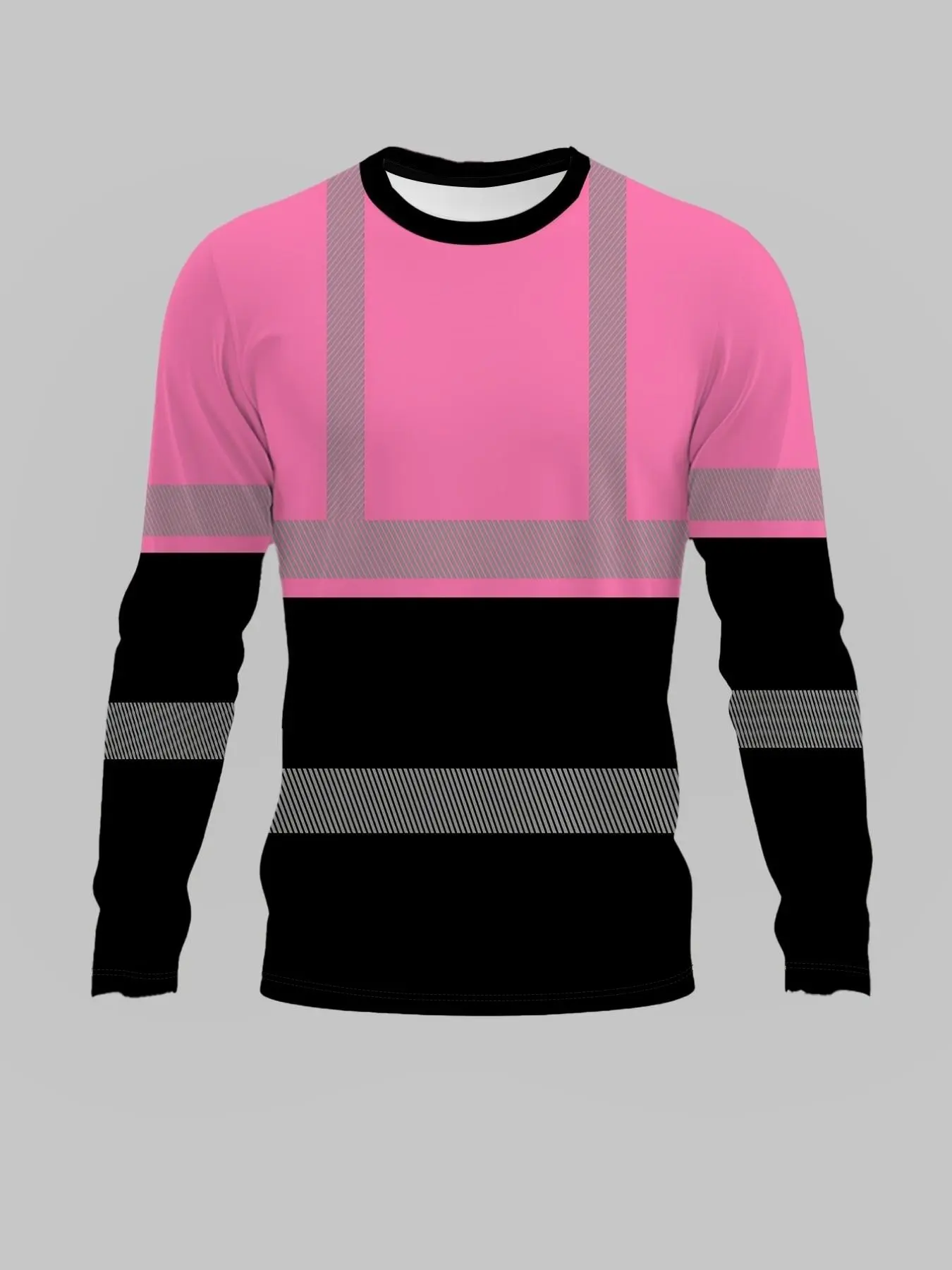 Men's Casual Streetwear Long Sleeve T-Shirt, Menswear, Colorful Block Striped, Multi-Color Options, Personalized Practical Style, Spring & Fall Fashion