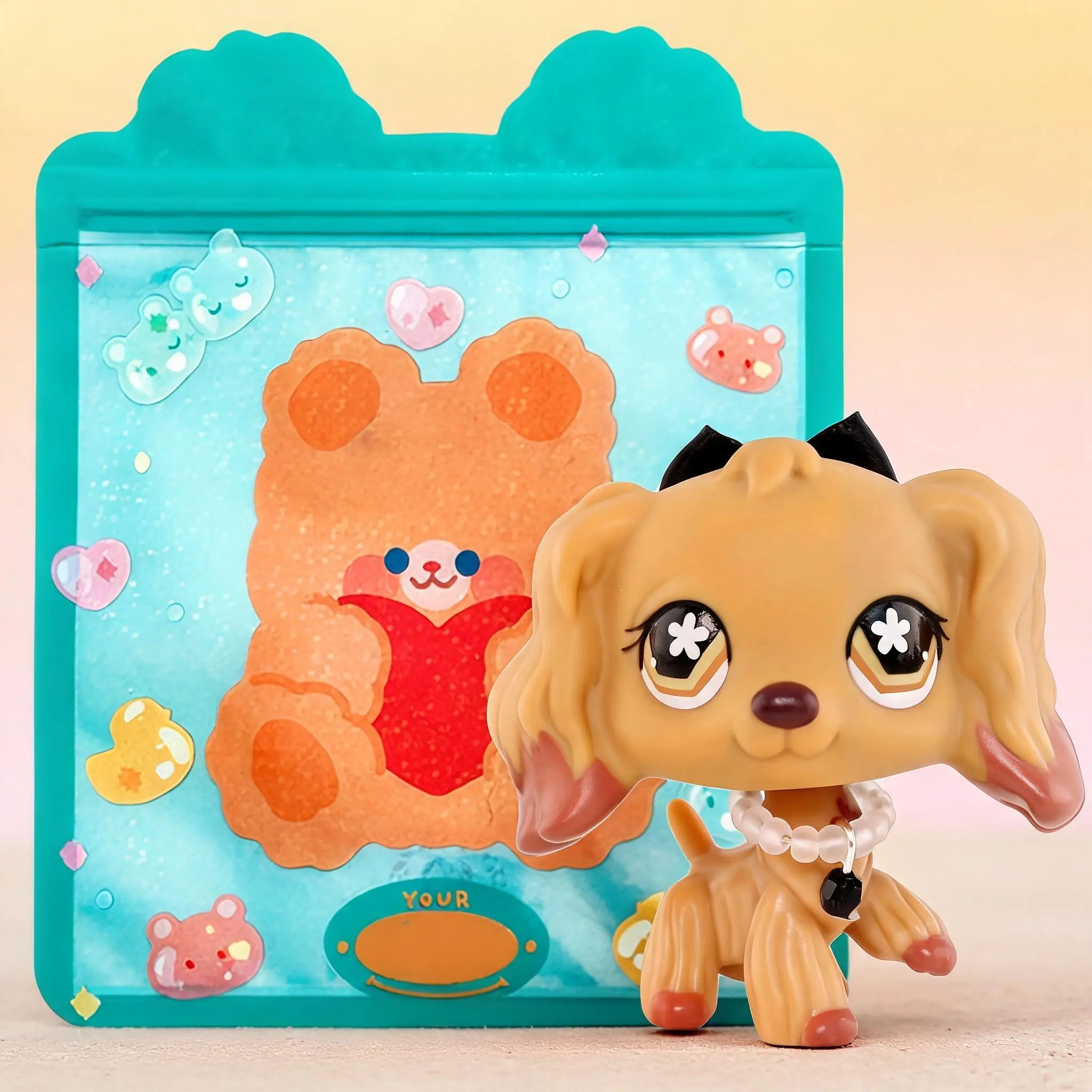 Lps Cocker Spaniel Collectible Doll, Cute Doll, Snowflake, Mini Pet Shop Rare Figure, Birthday Christmas Halloween Gift, with Accessories
