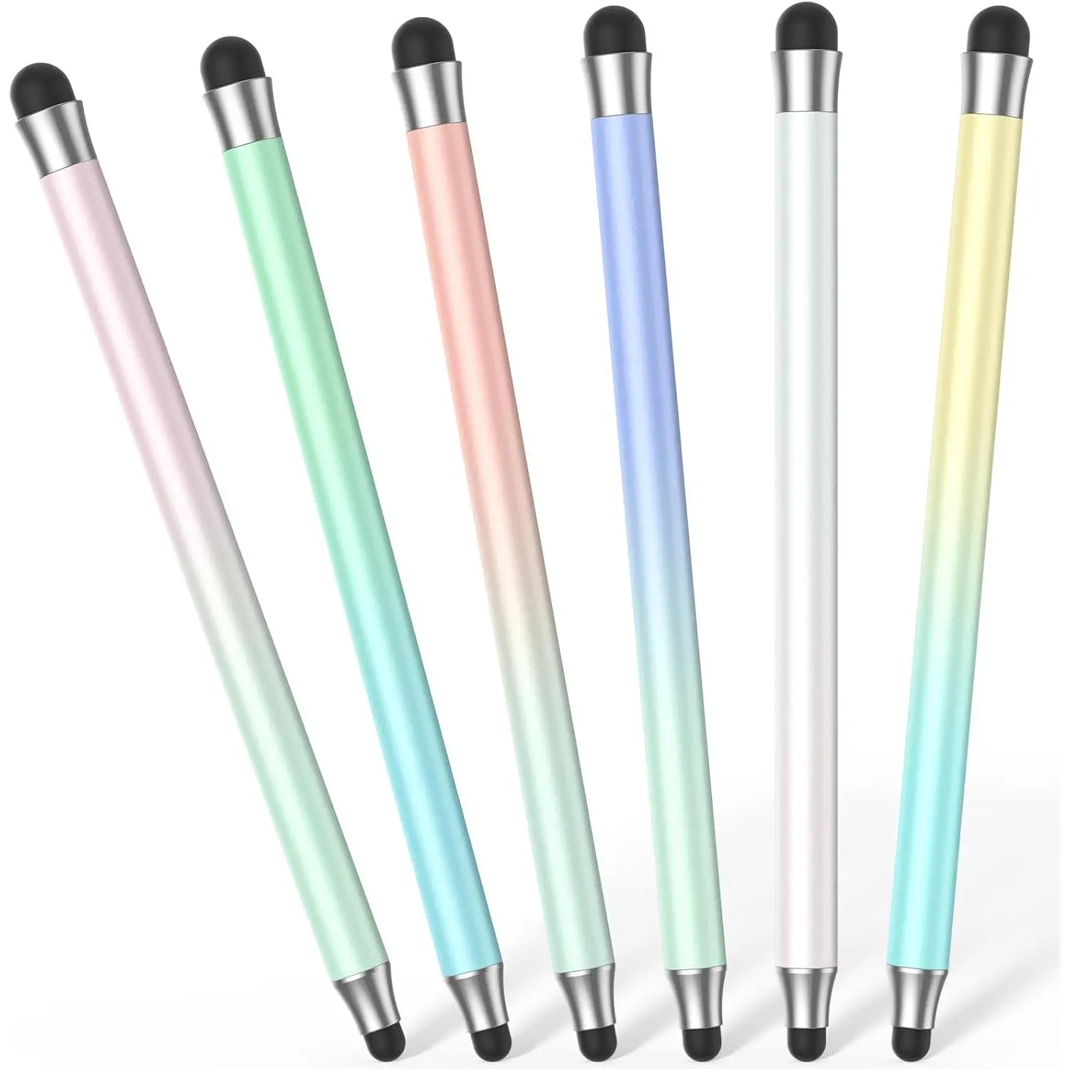 Stylus Pen for  Screens, Compatible with  Capacitive  Screens, Precision Rubber Tips& High Sensitivity (SIX-Colorful)