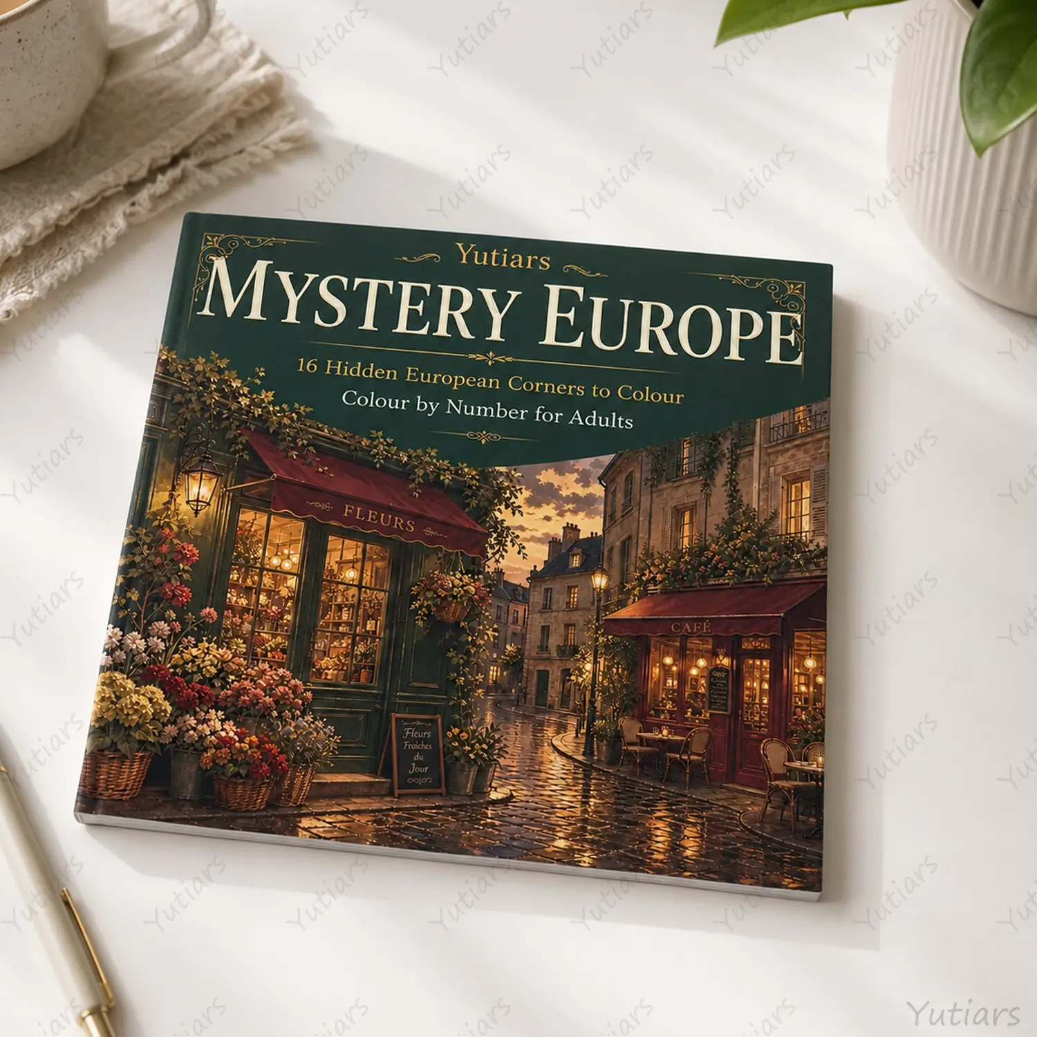 Adult Colour by Number Coloring Book | Discover Hidden European Corners | Creative Relaxation Hobby Gift for Art Lovers