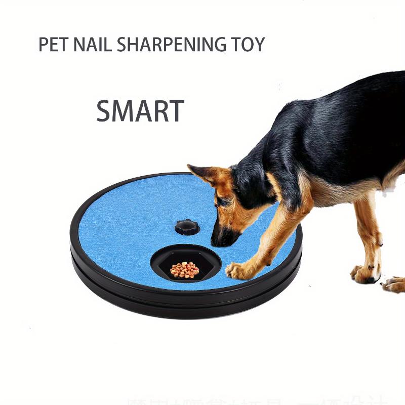 Multifunctional Interactive Dog Nail Grinder and Scratch Pad with Alteractive Dog Food Dispenser Plate Toy and Training Plate Bowl
