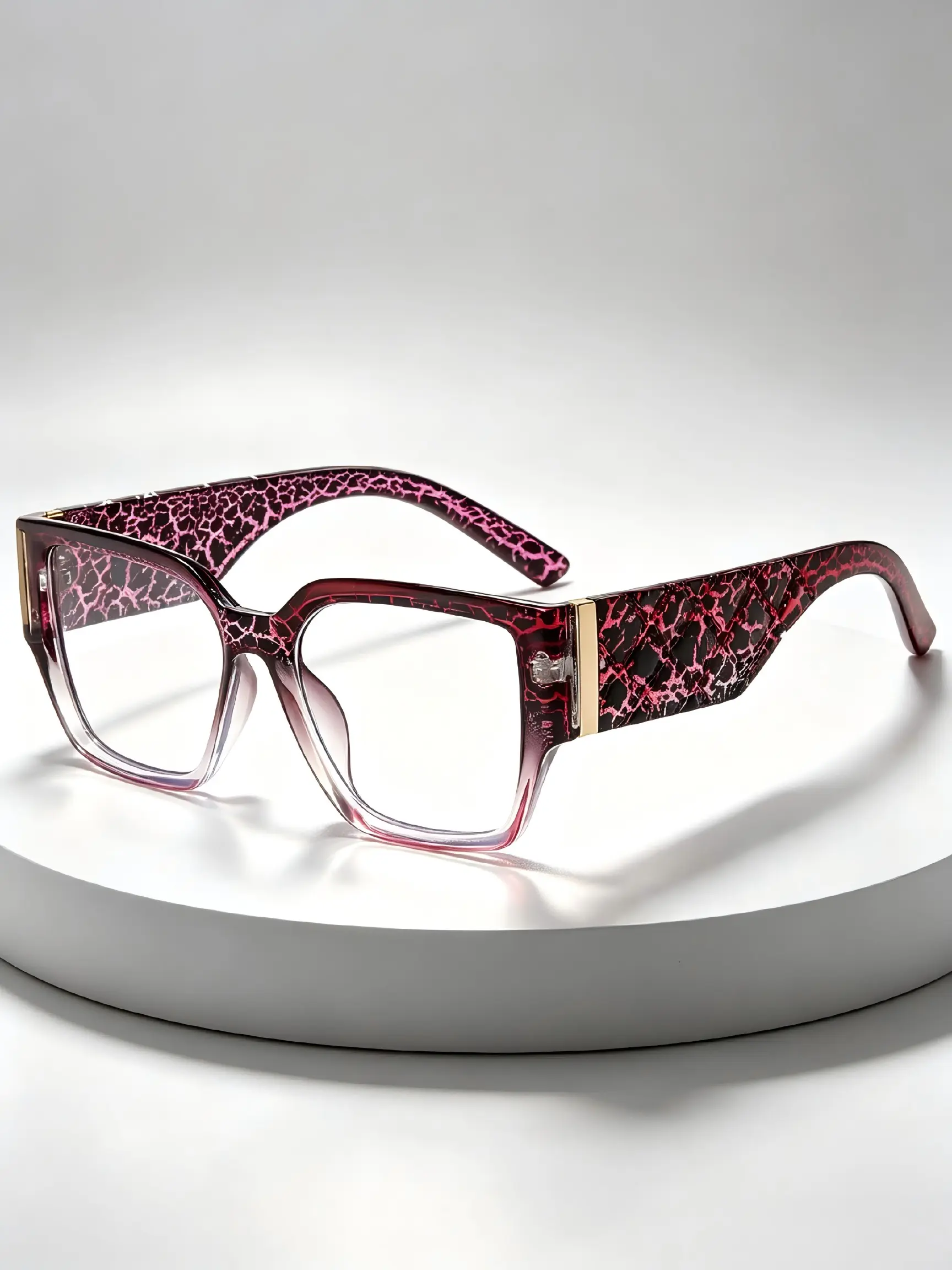 Fashionable New Korean Style Large Frame Plain Glasses, Natural Look, Slimming Effect, Versatile Eyewear Frame, Trendy Sunglasses