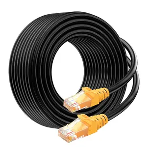 10Gbps Pure Copper 24 AWG Cat 6A Ethernet Cable - 100ft, Direct-Burial Rated, Waterproof and Weatherproof Outdoor Ethernet Cable with 500 MHz Bandwidth, Long Cat6a PoE Cord