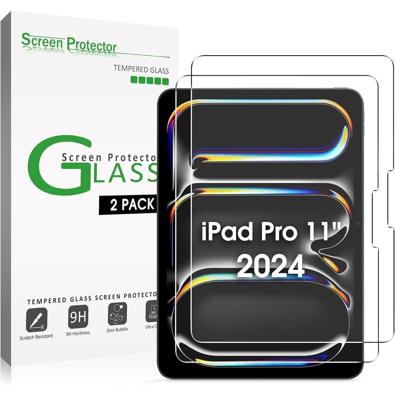 Tempered Tablet Screen Protector for iPad Pro 11-Inch OLED M5/M4 2025/2024 Models, Easy Installation, High-Protection Electronics Accessories