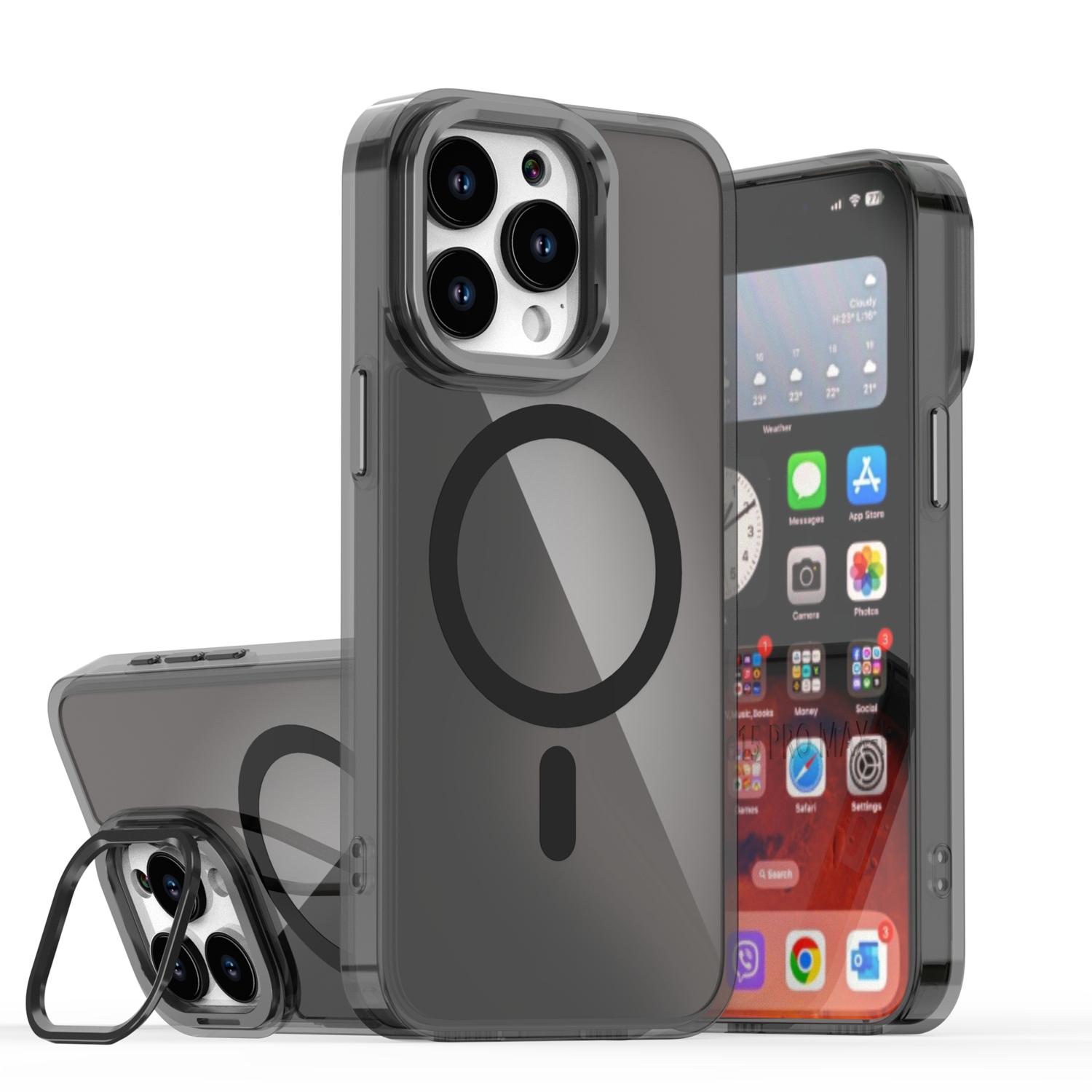 Oceantree For iPhone 17 16 15 14 13 Pro Max Gradient Laser Case Magnetic Camera Stand Cover Translucent Matte Case  Mag Safe with Camera Lens Glass Protective Cover Aluminium Protection Shockproof Wireless Colorful Protector #MothersDayGift#SummerVibes
