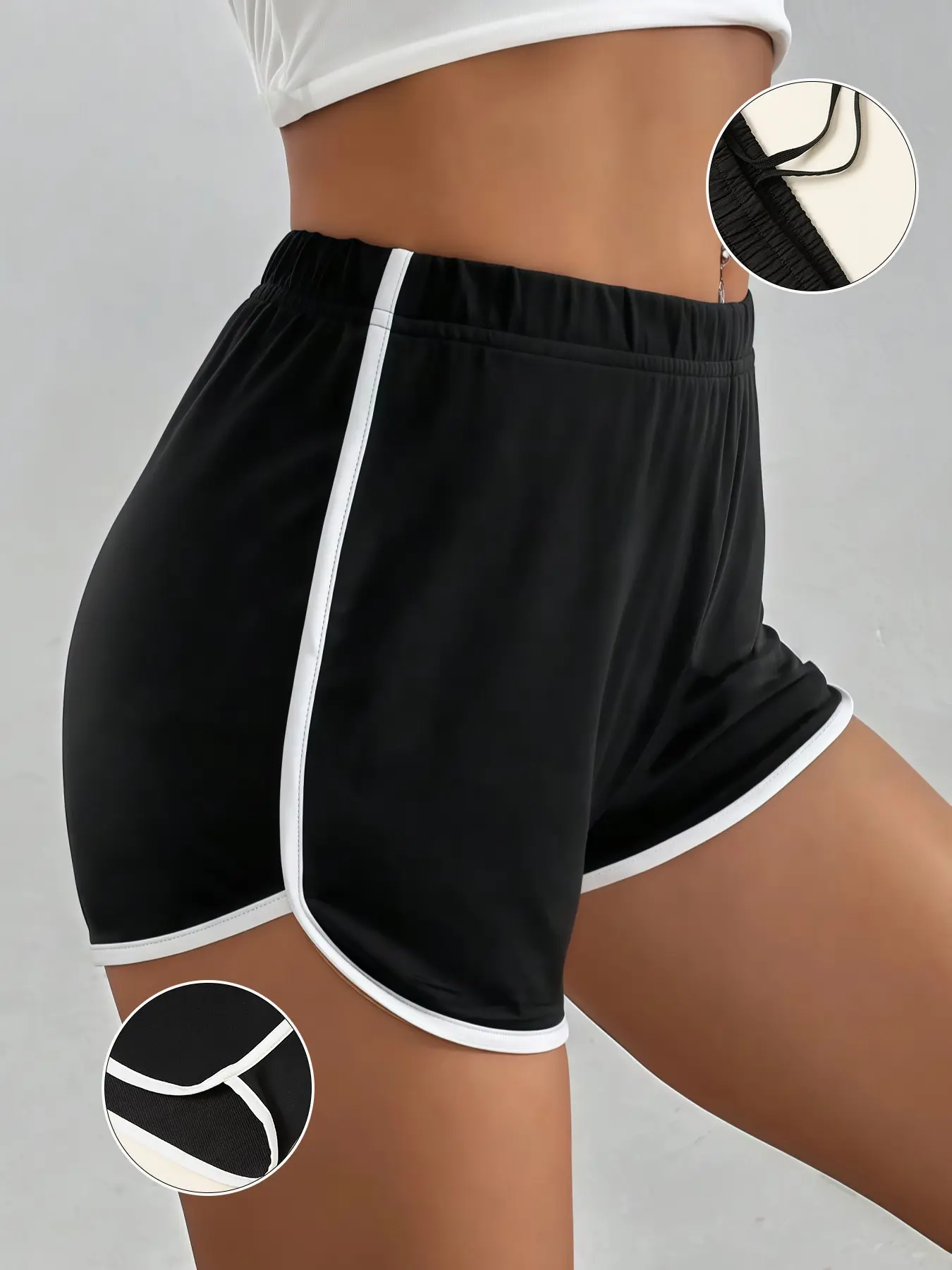 Women's Summer Athletic Shorts, Mid Low Waist Stretchy Soft Casual Bottoms, Breathable Butt Lifting Workout Shorts for Yoga Running Beach Home Cycling Hiking Dance