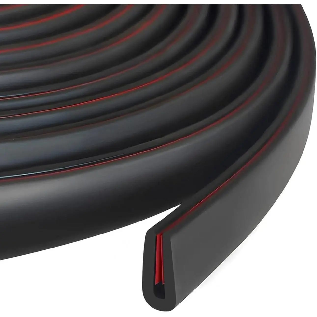 Rubber Edge Trim, 1/16" Self Adhesive Flexible U Channel Edge Protecter for Sheet Metal, Car Doors, U Shaped Sharp Edge Guards, Fit for 0-5/64" Wide Edge, Black Color, 10Ft, EPDM MaterialGift.