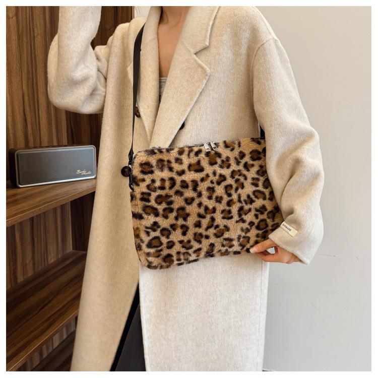 Leopard print Laptop Sleeve 11 13.3 13.6 14 15 15.6 Inch For Macbook Dell Huawei Samsung Xiaomi LG Shoulder Bag Tablet Pouch