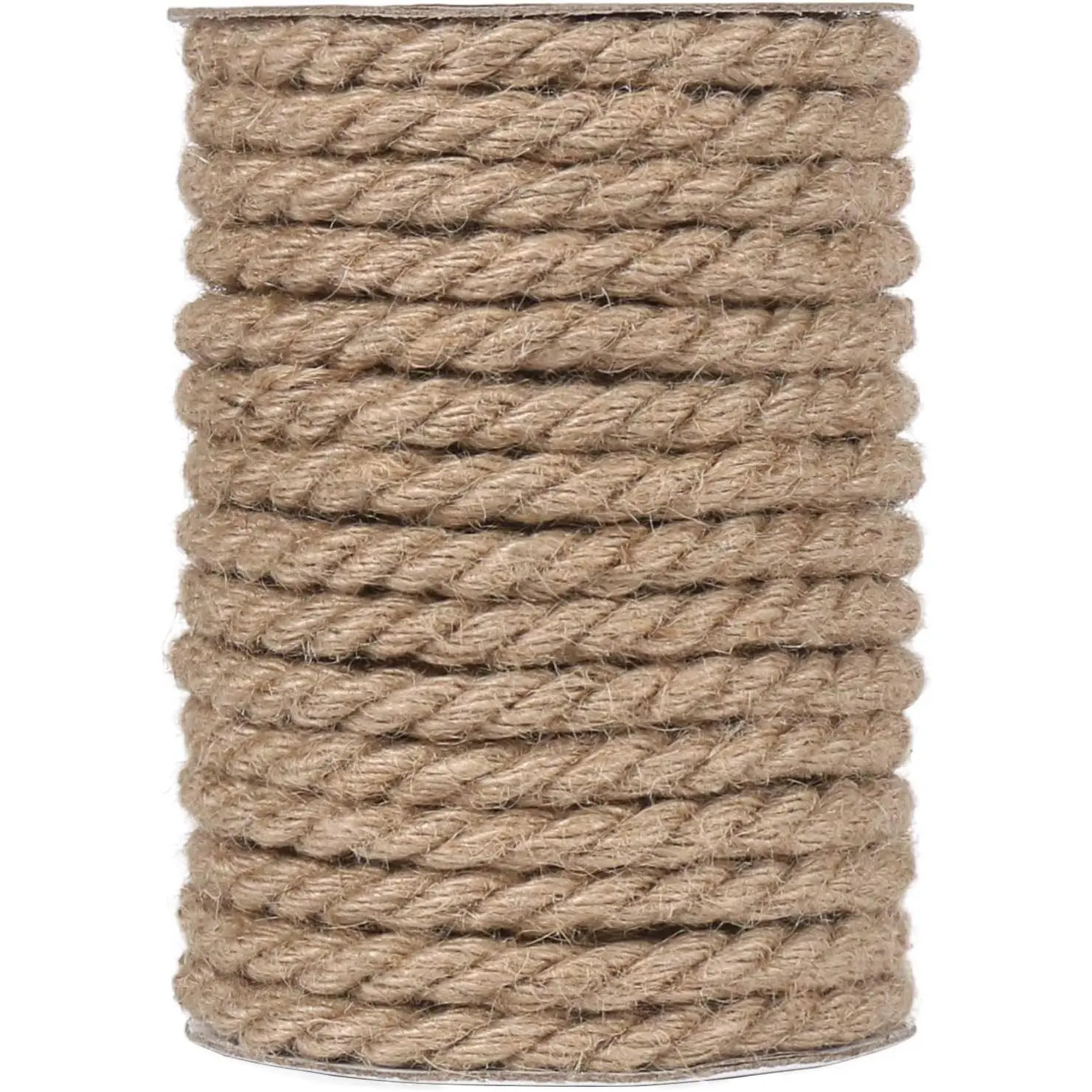 10mm Jute Rope 50 Feet, 3/8 Inch Heavy Duty Thick Twine Decorative Rope for Crafting, Cat Scratch Post, Gardening, Farmhouse Decor, Home DecorGift