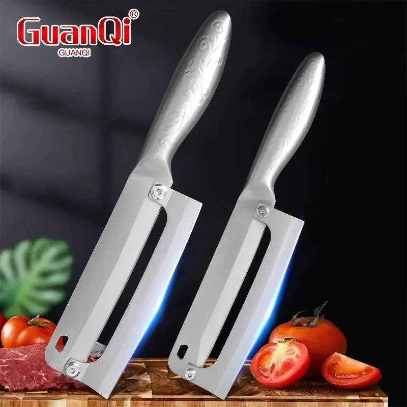 Stainless Steel Flat Edge Peeler with Peeler Blade, Multipurpose Kitchen Tool for Potatoes, Watermelon, Melon Slicing and Grating