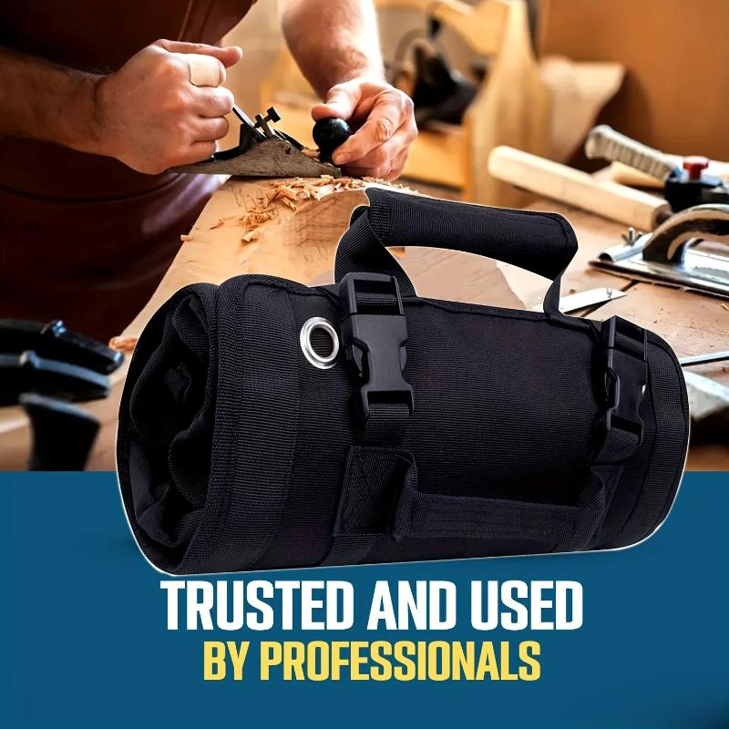 Tool Bag Organizers - Small Tool Bag With Detachable Pouches , Heavy Duty Roll Up Tool Bag Organizer With 6 Tool Pouches