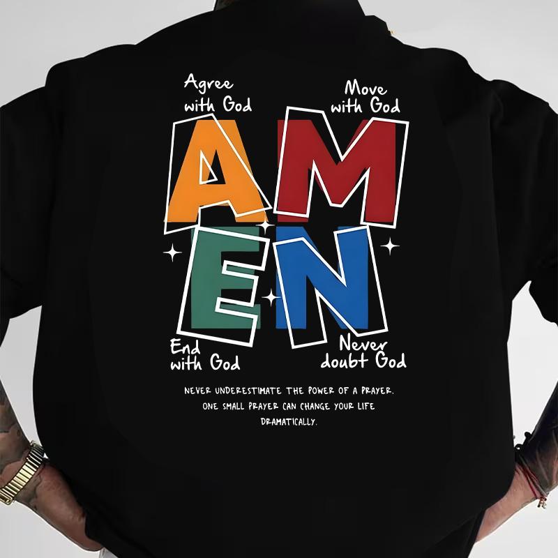 AMEN Acronym Christian T-Shirt, Agree Move End Never Doubt God Tee, Faith Gift AMEN Acronym Christian T-Shirt, Agree Move End Never Doubt God Tee, Faith Gift