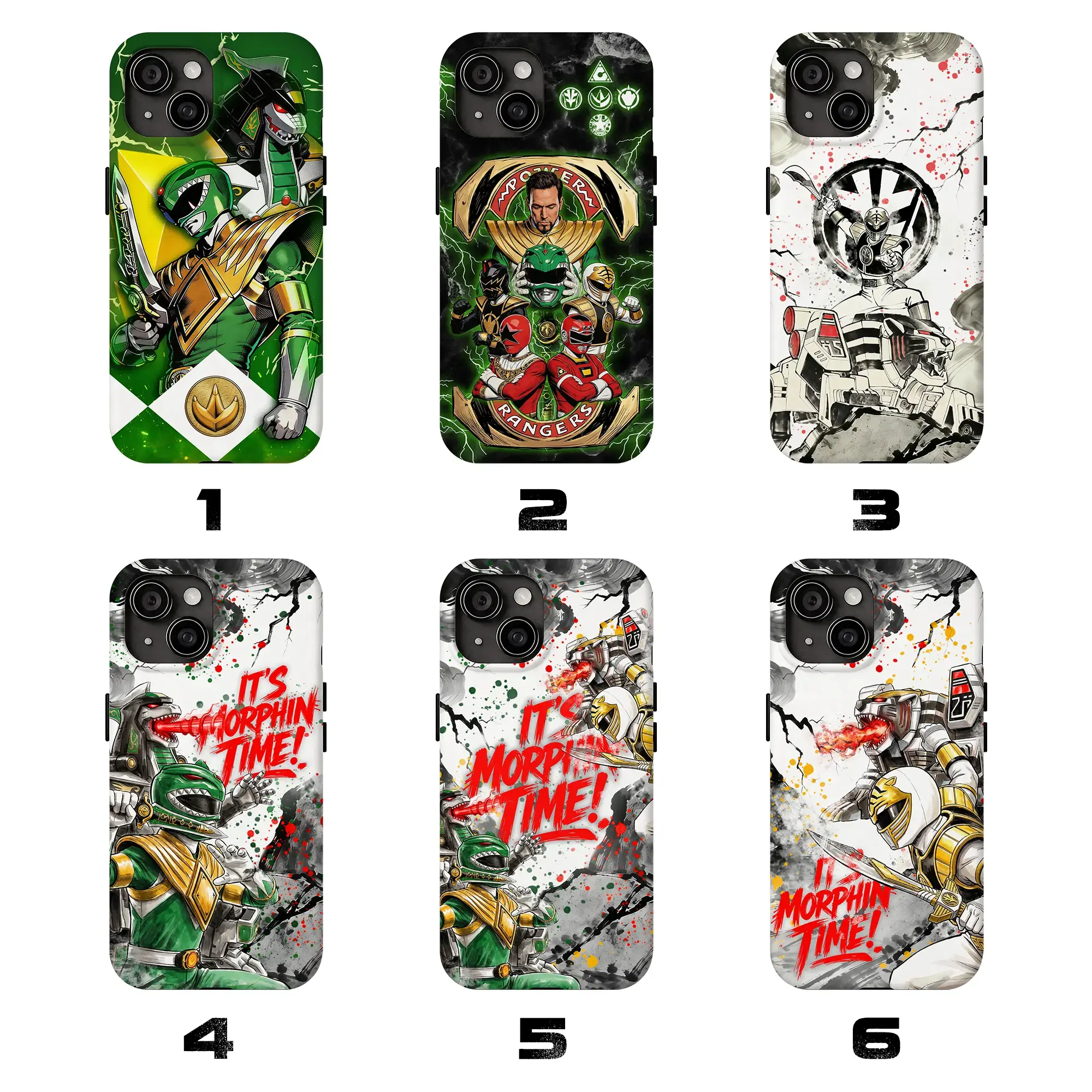 Mighty Morphin Ranger Tough Phone Case Collection, Custom Dino ThunderDesign–iPhone Case Suitable for iPhone 17/16/15/14/13/12/11 Pro Max/Plus and Samsung Galaxy S23/22/23/24/25/26 Ultra, Gift for Fan