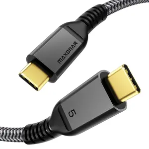 80Gbps Thunderbolt 5 Cable 4FT, 240W Charging, Dual 8K Display, 3X Faster Than TB4 for 16K Video Editors/3D Designers, Compatible with MacBook Pro/Air, eGPU/SSD
