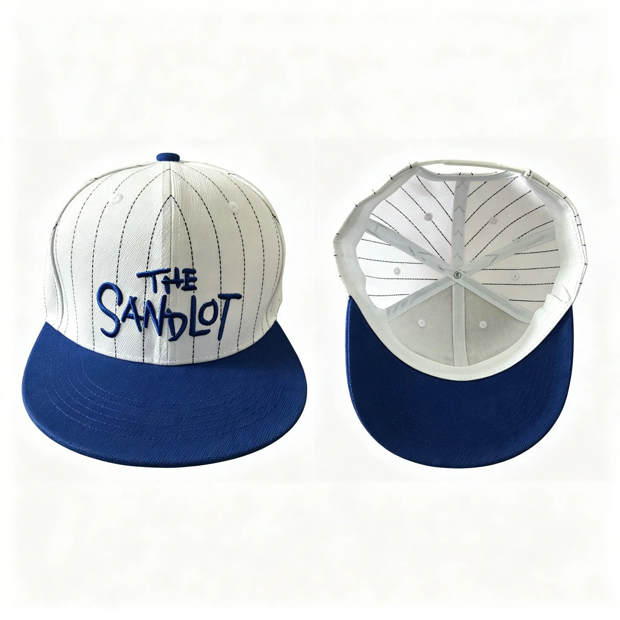 Men's basketball cap, The Sandlot 1993 vintage, white and blue, adjustable