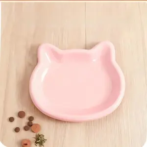 4 Color selectable pet bowls, cat eating bowl, canned snack freeze-dried plate, short footed cat plate, premium pet plate, anti black chin, household pet bowl, canned snack bowl, fashionable pet tableware