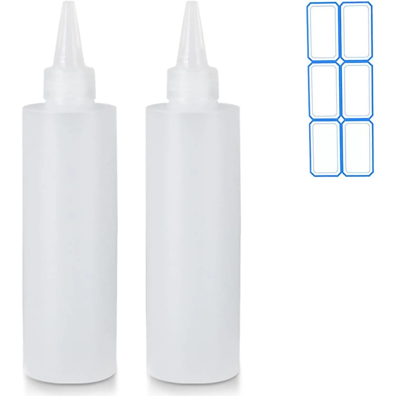 2 Pack 10 Oz (300ml) Condiment Squeeze Bottles, Leak Proof Refillable Condiment Container for Kitchen Use | 2 Pack