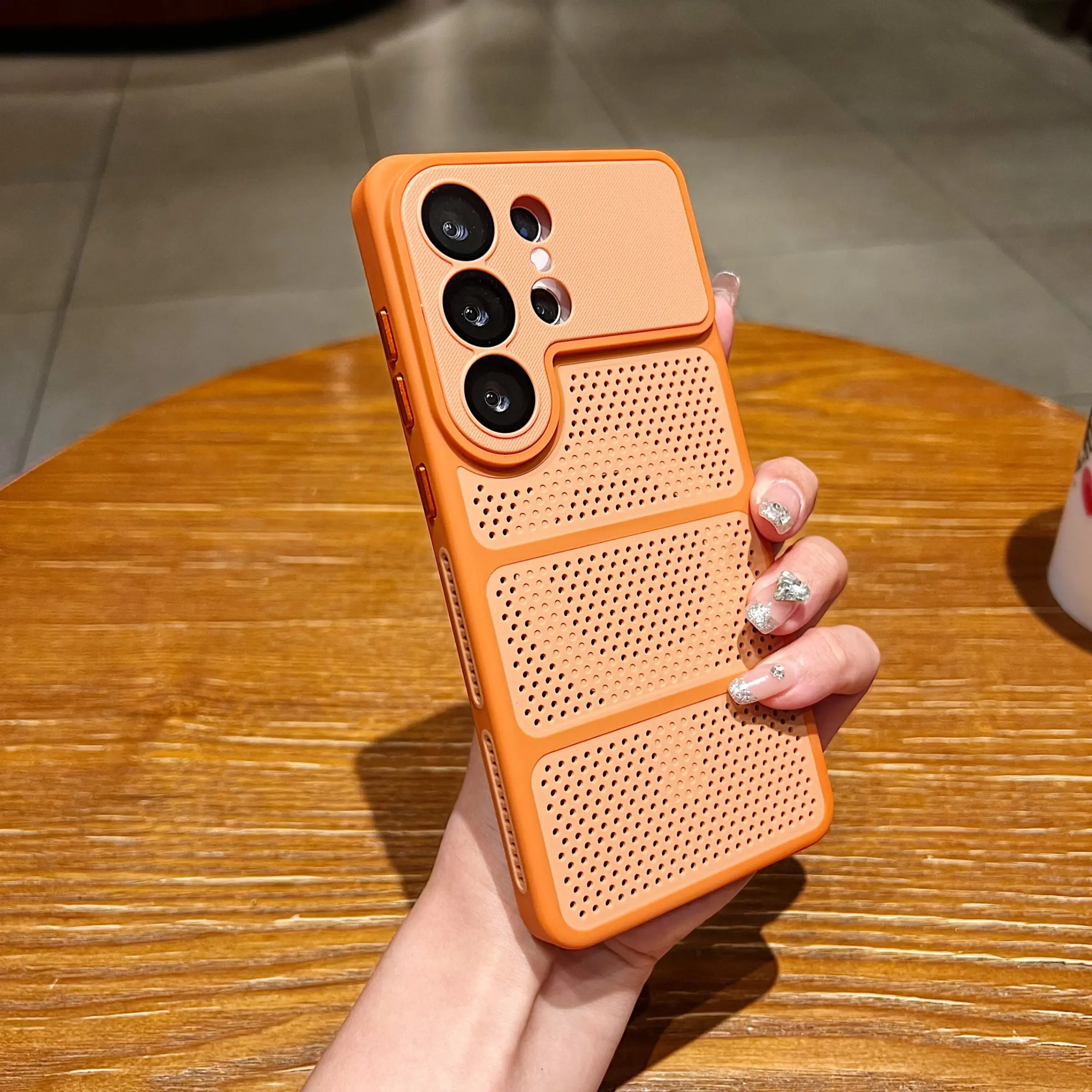 Breathable Mesh Phone Case, Push-Pull Slide Lens Full Coverage, Anti-Drop Shockproof Soft Shell, Gaming Cooling Sweat-Proof, Unisex Trendy Design