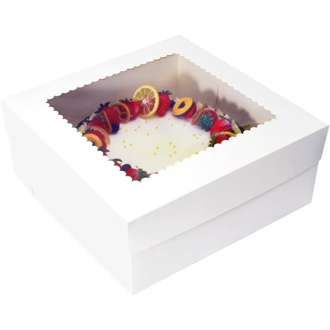 Cake Boxes with Window 14x14x6 Inch 10 Pack,Wedding Cake Boxes