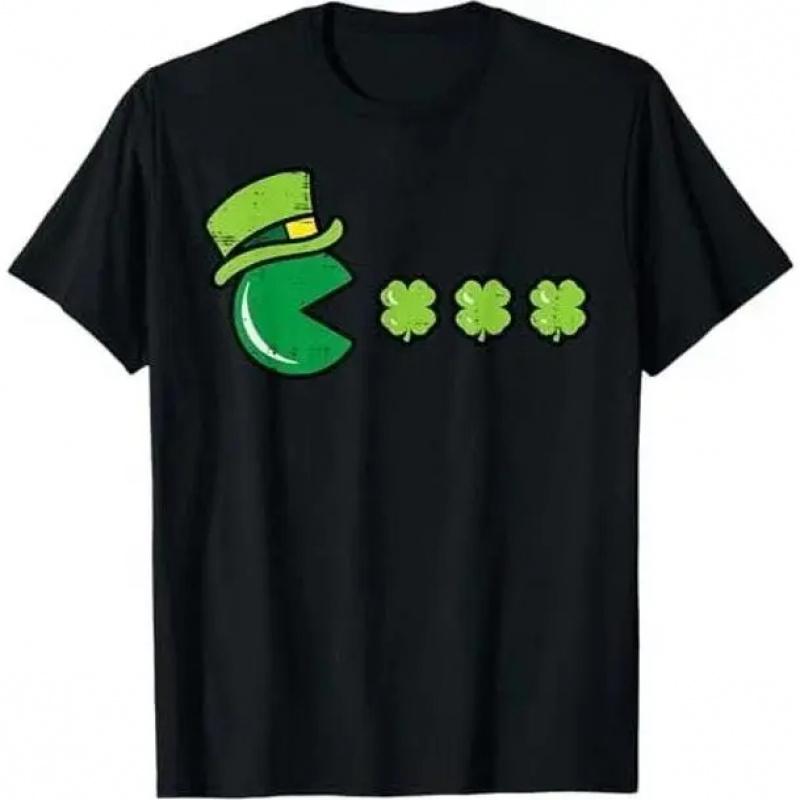 Ships within 24 hours. St Patrick's Day Irish Shamrock Lucky Day Women's Casual T-Shirt, soft and loose fit, comfortable and versatile, suitable for everyday wear, street style top, the perfect gift for women.