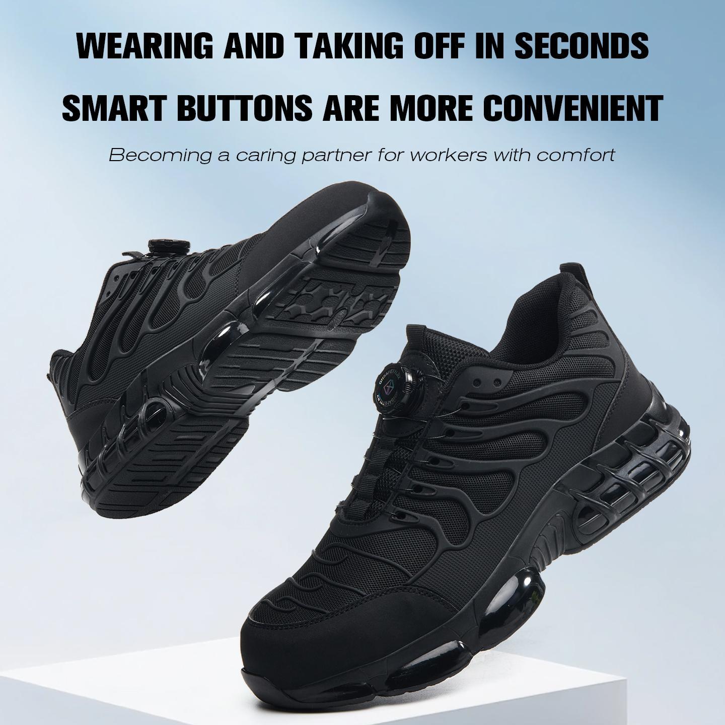 Men’s Safety Work Sneakers – Lightweight Steel Toe, Anti-Slip Sole & All-Day Comfort for Jobsite & Outdoor Training