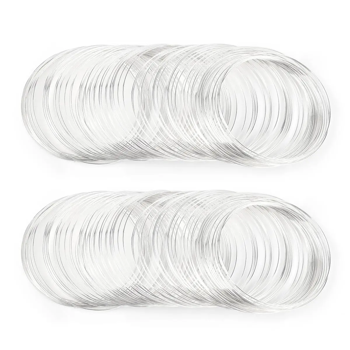 200 Loops Memory Steel Wire for  Making Supplies, 0.6mm Bangle Bracelet Wire Memory Beading Wire for Art Creation Necklace DIY Crafts Making ()
