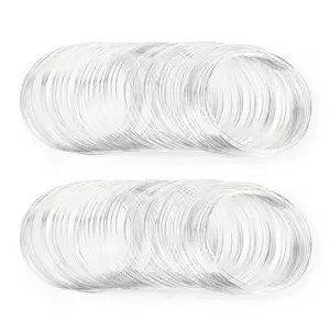 200 Loops Memory Steel Wire for  Making Supplies, 0.6mm Bangle Bracelet Wire Memory Beading Wire for Art Creation Necklace DIY Crafts Making ()