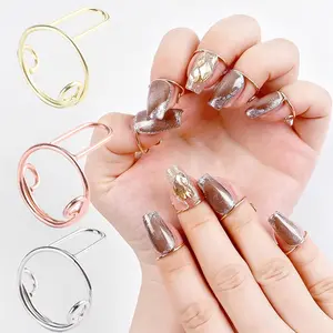 Adjustable Nail Ring for Acrylic Nails, and Silver Color Options, Non-Fading, Women's Nail Art Accessories, Perfect for Daily Wear and Parties