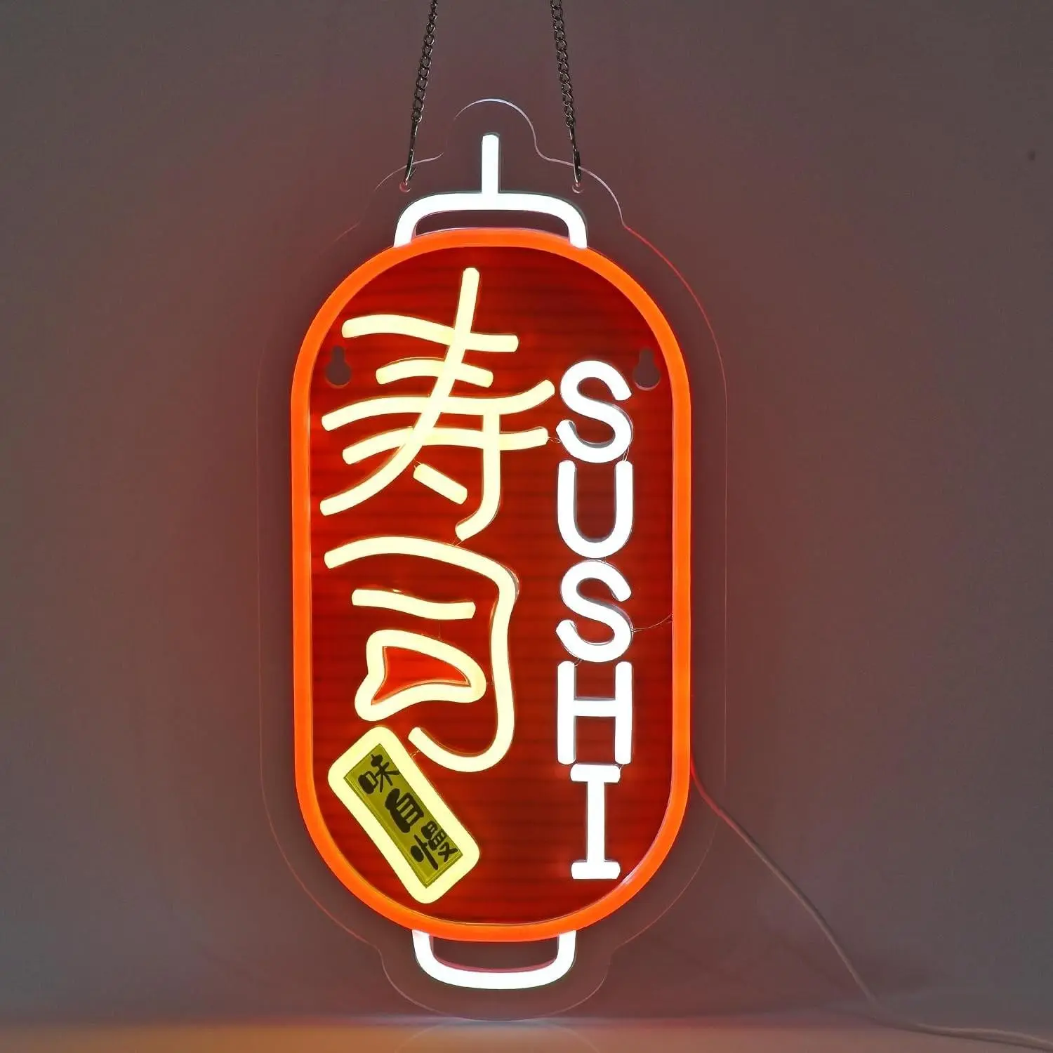 Japanese Sushi Neon Light Wall Art Decor, USB Powered Bright Adjustable Lighting, Ideal for Japanese Restaurants, Bars, Clubs, Stores